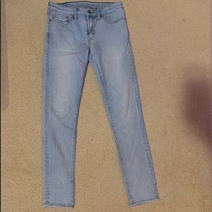Mens American Eagle 29 X 32 Skinny Light Blue Jeans